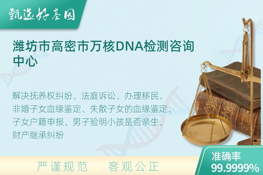 潍坊市高密市司法DNA亲子鉴定